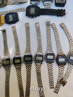 Casio Watches Lot (38pcs)-Japan Made-21 Working+17 Non-Working-Vintage For parts