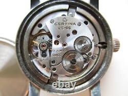 Certina cal. 25-66 watch movement Swiss Bristol 235 S/S case to repair