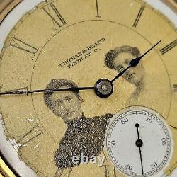 Circa 1887 Antique Aurora Watch Co Pocket Watch (Thomas & Brand) NOT WORKING