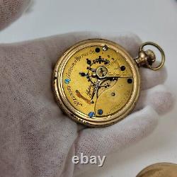 Circa 1887 Antique Aurora Watch Co Pocket Watch (Thomas & Brand) NOT WORKING