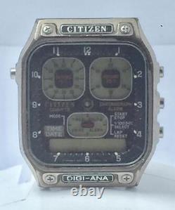 Citizen Ana-Digi Quartz 30-0217 Alarm Chronograph Vintage Men's Watch For Parts