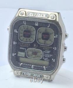 Citizen Ana-Digi Quartz 30-0217 Alarm Chronograph Vintage Men's Watch For Parts