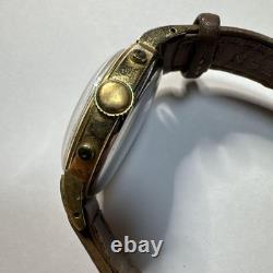 Citizen Vintage Watch 1950s Hand Wind Date Silver Dial Not Working Japan Rare