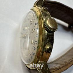 Citizen Vintage Watch 1950s Hand Wind Date Silver Dial Not Working Japan Rare