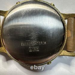 Citizen Vintage Watch 1950s Hand Wind Date Silver Dial Not Working Japan Rare
