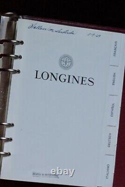 Complete original repair parts guide to Longines vintage watches published 1960s