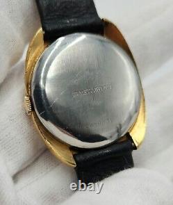 Cortland Men's Vintage Gold Tone Mechanical Swiss Made Watch FOR PARTS/REPAIR