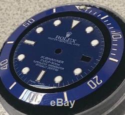 Custom Rolex Mens Submariner Blue Ceramic Bezel & Blue Luminous Dial Package