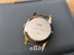 Dreffa Swiss Chronograph watch, calValjoux 92, 18 k gold pl. For parts, repair