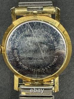 ELGIN 17 Jewel Date Watch Germany UNTESTED SOLD AS IS FOR PARTS OR REPAIR