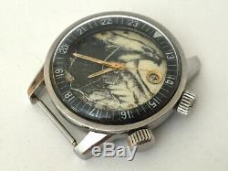 EPSA Super-compressor Vintage Dive Watch ETA 2452 For parts SOLD AS IS