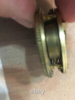 Early Antique Verge Fusee Pocket Watch Movement Filagree Decoration Parts