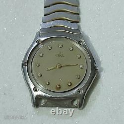 Ebel Watch Quartz For Parts Diamond Dial 22mm Steel Case and Bracelet SwissMade