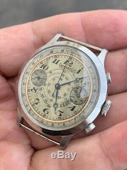 Eberhard Pre Extra Fort Chronograph 16000 Original Dial Watch Not Working