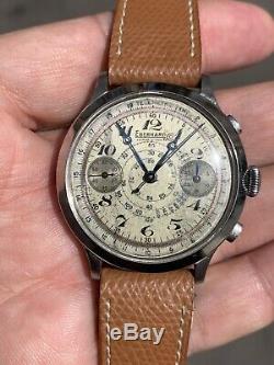 Eberhard Pre Extra Fort Chronograph 16000 Original Dial Watch Not Working