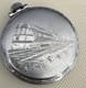Elgin 16s, Model 3, 11 Jewels Pocket Watch Train Engraved Case NOT WORKING