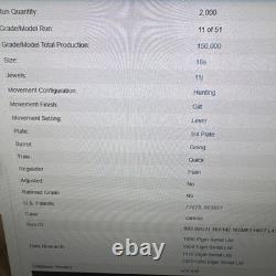 Elgin 16s, Model 3, 11 Jewels Pocket Watch Train Engraved Case NOT WORKING