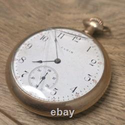 Elgin 291 16s 7j Gold Etched Openface Pocket Watch Not Working