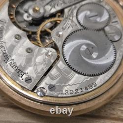 Elgin 291 16s 7j Gold Etched Openface Pocket Watch Not Working