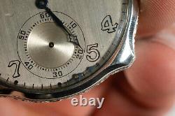Elgin Grade 479 Cushion Shape 14K White Gold Pocket Watch