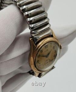 Elgin Men's Vintage Gold Tone Mechanical Watch FOR PARTS / REPAIR