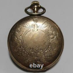 Elgin Pocket Watch 1900 16s 7j Movement 8k Solid Gold Case for parts or repair