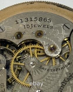 Elgin Pocket Watch 1905 6s 15 Jewels Does Not Run/For Parts or Repair