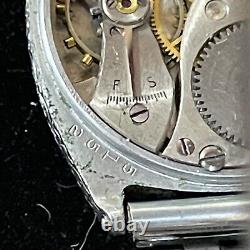 Elgin Watch Mens Art Deco For Restoration Or Parts Missing Crown And Stem Only