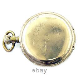 Elgin White Dial Gold Plated Pocket Watch For Parts Or Repairs