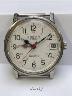 Eterna Sonic 1550 Railroad Approved Watch For Repair