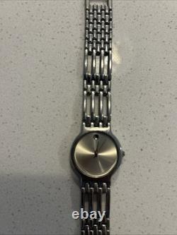 FOR PARTS OR REPAIR Movado Esperanza Black Dial Silver/Gold Women's Watch