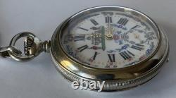 FOR PARTS/REPAIR ONLY VTG Bucherer Incabloc 17 Jewels Pocket Watch Swiss Made