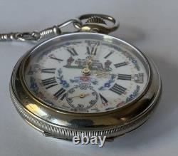 FOR PARTS/REPAIR ONLY VTG Bucherer Incabloc 17 Jewels Pocket Watch Swiss Made