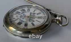FOR PARTS/REPAIR ONLY VTG Bucherer Incabloc 17 Jewels Pocket Watch Swiss Made