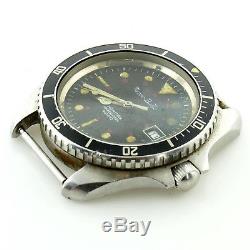 Favre Bulle 19003 Black Dial 844 Diver Watch Head For Parts Or Repairs