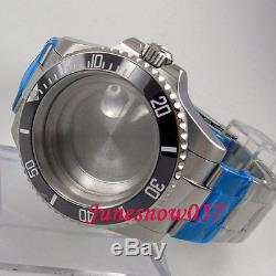 Fit ETA 2824 2836 movement 40mm 316L stainless steel watch case + bracelet 114