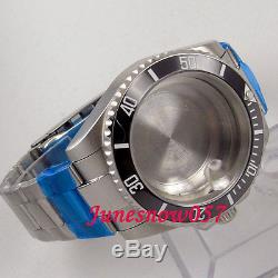 Fit ETA 2824 2836 movement 40mm 316L stainless steel watch case + bracelet 114