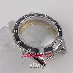 Fit ETA 2824 2836 movement 41mm black ceramic bezel sapphire glass watch case 72