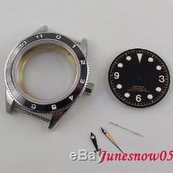 Fit ETA 2824 2836 movement 41mm black ceramic bezel watch case +Dial+hands 133