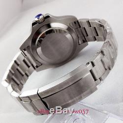 Fit ETA 2824 2836 movement 43mm date sapphire glass watch case with bracelet c54