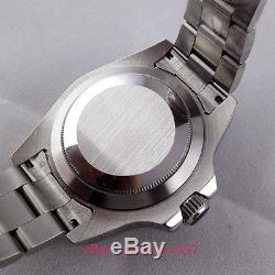 Fit ETA 2824 2836 movement 43mm date sapphire glass watch case with bracelet c54