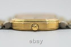 For Parts 10K Vintage OMEGA De Ville Cal. 1375 Quartz Gold Roman Dial Women's