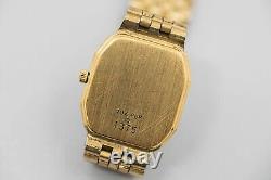 For Parts 10K Vintage OMEGA De Ville Cal. 1375 Quartz Gold Roman Dial Women's