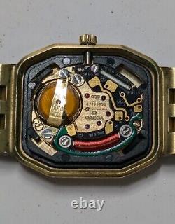 For Parts 10K Vintage OMEGA De Ville Cal. 1375 Quartz Gold Roman Dial Women's