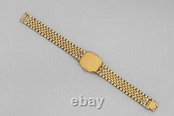 For Parts 10K Vintage OMEGA De Ville Cal. 1375 Quartz Gold Roman Dial Women's