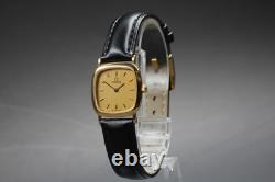 For Parts 1980s OMEGA De Ville Quartz Gold Ladies Cal. 1458 Ref. 595.0098.2
