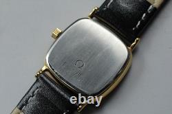 For Parts 1980s OMEGA De Ville Quartz Gold Ladies Cal. 1458 Ref. 595.0098.2