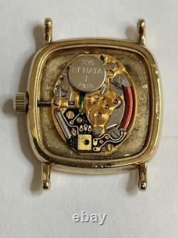 For Parts 1980s OMEGA De Ville Quartz Gold Ladies Cal. 1458 Ref. 595.0098.2