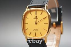 For Parts 1980s Omega De Ville Quartz Gold Dial Cal. 1365 Ref. 191.0131.1