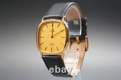 For Parts 1980s Omega De Ville Quartz Gold Dial Cal. 1365 Ref. 191.0131.1